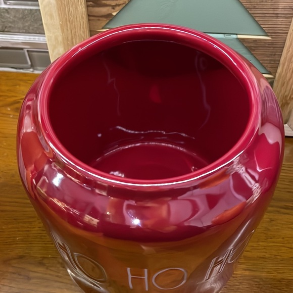 Rae Dunn red iridescent ho ho ho canister - Picture 3 of 3